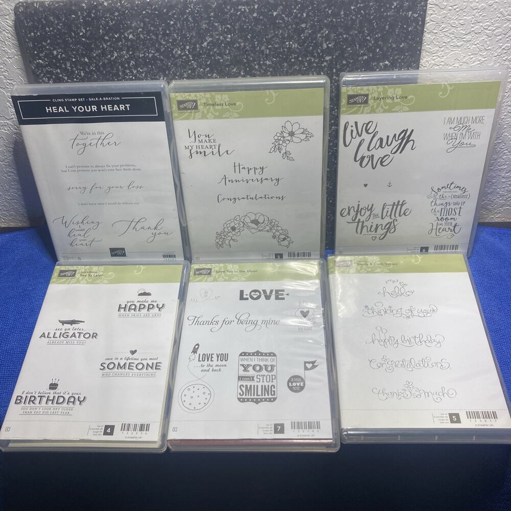 Stampin' Up Lot Of 6 Sale-a-Bration Sets; Whimsical Words And More